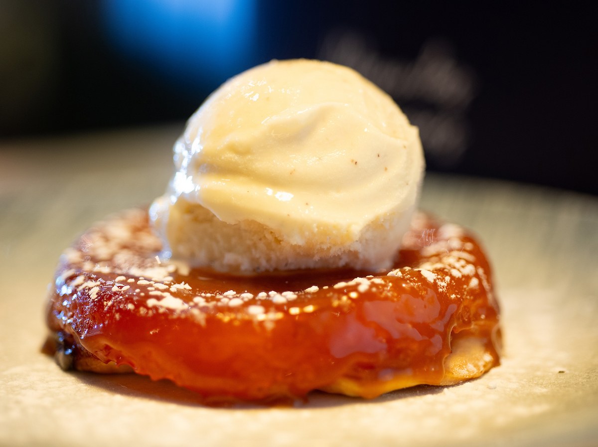 Apple tart ice cream at La Petite Colline, Muswell Hill