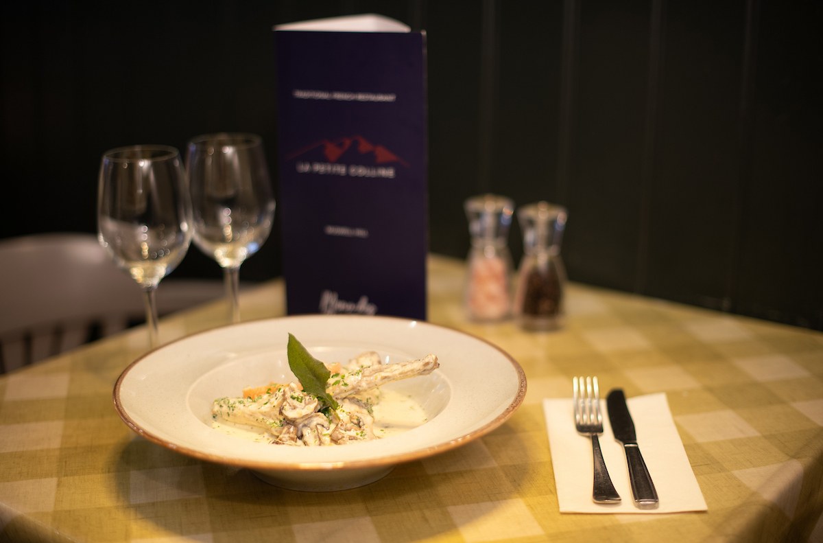 Fish creamy sauce at La Petite Colline, Muswell Hill