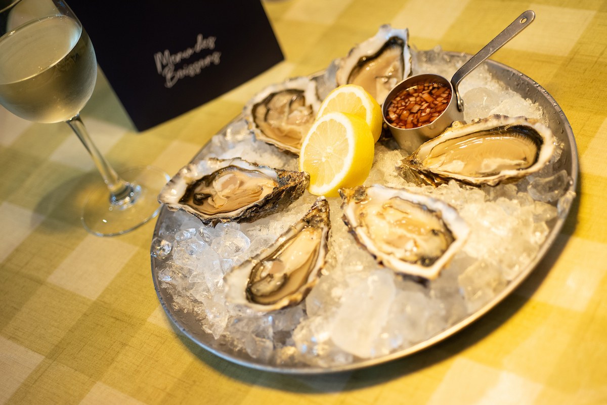 Oysters lemon at La Petite Colline, Muswell Hill